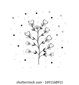 Tree doodle hand drawn isolated vector