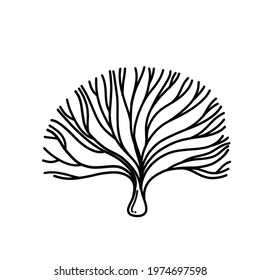 Tree Doodle vector icon. Drawing sketch illustration hand drawn cartoon line.