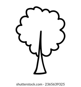 Tree doodle vector illustration isolated on white