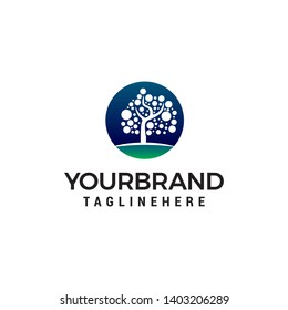 tree dot logo design concept template vector