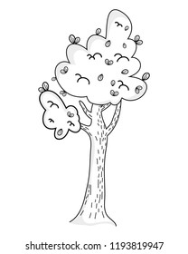 Tree drawing cartoon