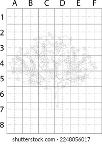 Tree Drawing Page, Tree Vector