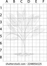 Tree Drawing Page, Tree Vector