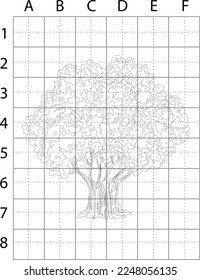 Tree Drawing Page, Tree Vector