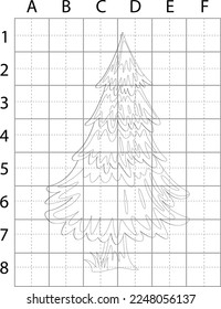 Tree Drawing Page, Tree Vector