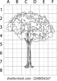 Tree Drawing Page, Tree Vector