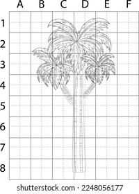 Tree Drawing Page, Tree Vector