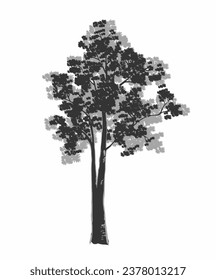 Tree Drawings Watercolor - Vector