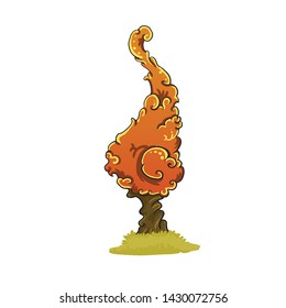 Tree.  Dreamlike tree illustration. Vector Isolated Graphic Design Elements.
