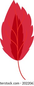 Tree dried red leaf environment nature vector. Autumn seasonal foliage forest or park wood oak dry falling branch part, environmental decorate. Ecology and botany flora flat cartoon illustration