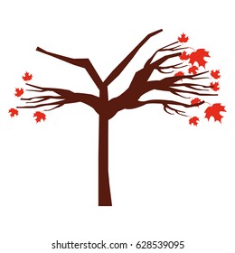 tree dry isolated icon