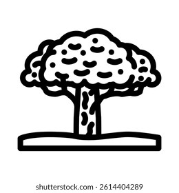 tree eco conscious line icon vector. tree eco conscious sign. isolated contour symbol black illustration