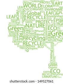 Tree Eco Font vector set seamless pattern