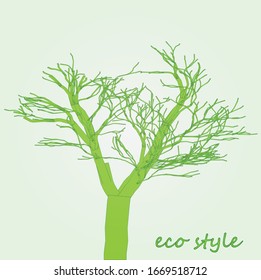 tree eco green style vector 