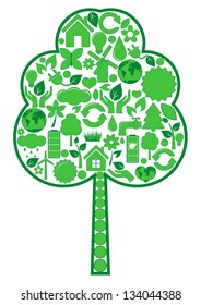 Tree of eco icons