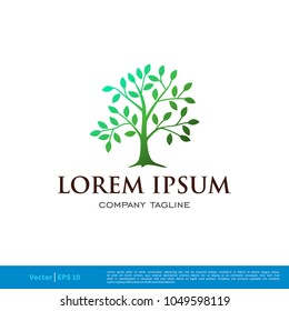 Tree for Ecology Icon Vector Logo Template