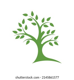 Tree ecology logo vector icon illustration design