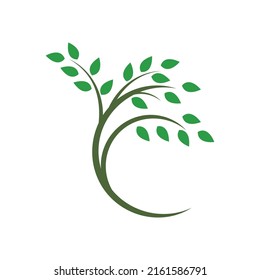 Diseño de iconos del logotipo de ecología del árbol