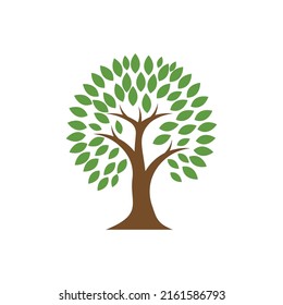 Tree ecology logo vector icon illustration design