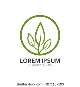 tree ecology logotype modern leaf icon illustration