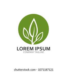 tree ecology logotype modern leaf icon illustration