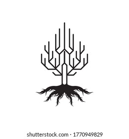 Tree, ecology nature logo vector element
