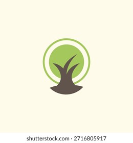 Imagen de Vector del logotipo de la naturaleza de la ecología del árbol. Icono del logotipo del árbol