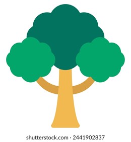 Ilustración de icono de objeto de ecología de árbol