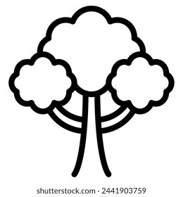 Tree ecology object icon illustration