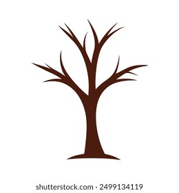 Tree ecology symbol icon vector illustration design. Tree without leaves vector logo. Tree without leaves terrible branches.