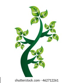 tree ecology symbol icon vector illustration design
