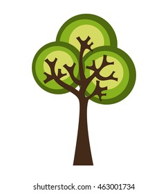 tree ecology symbol icon vector illustration design