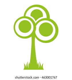 tree ecology symbol icon vector illustration design