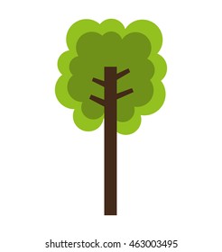 tree ecology symbol icon vector illustration design