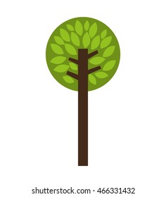 tree ecology symbol icon vector illustration design