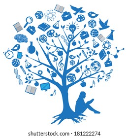 Tree Education Designs With Symbols