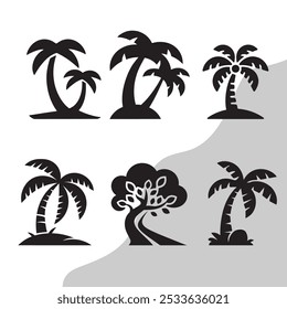Baum-Element , Baum-Symbol , Palm-Element. 