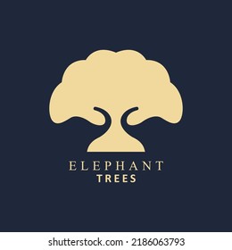 Tree and elephant logo, logo icon