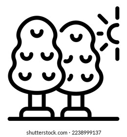 Tree energy icon outline vector. Ecology power. Eco water