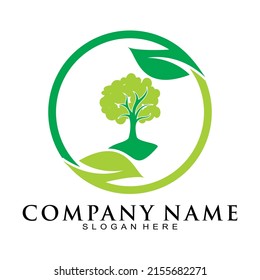 Tree for environment symbol vector logo