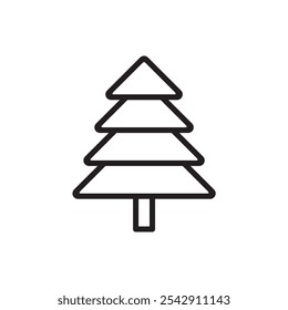 ícone de árvore sempre verde. Sinal de vetor simples.