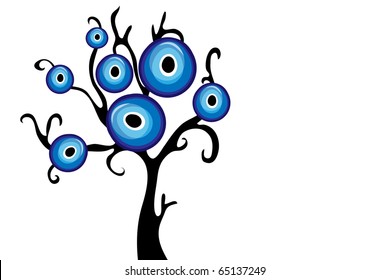 tree and evil eye