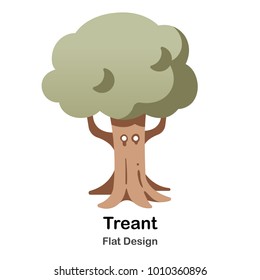 Tree with eyes Flat Illustration