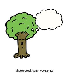 tree with face cartoon