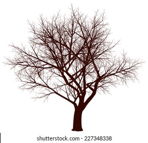 Tree in fall. Eps8. CMYK. Gradients free