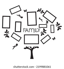Tree Family picture Frame Butterfly