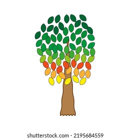 tree in fantasy style. Ecology concept. Vector illustration. stock image.