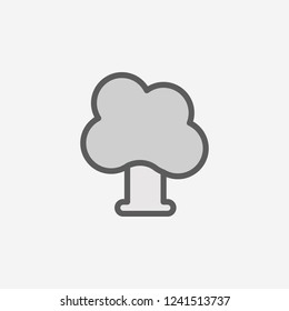 tree field outline icon. Element of 2 color simple icon. Thin line icon for website design and development, app development. Premium icon