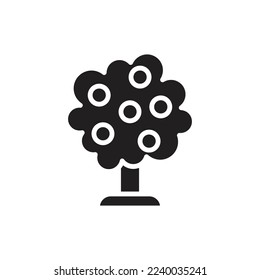 Tree Filled Icon Vector Illustration
