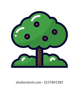 icono de estilo de línea relleno de árbol. ilustración vectorial para diseño gráfico, sitio web, aplicación. EPS 10